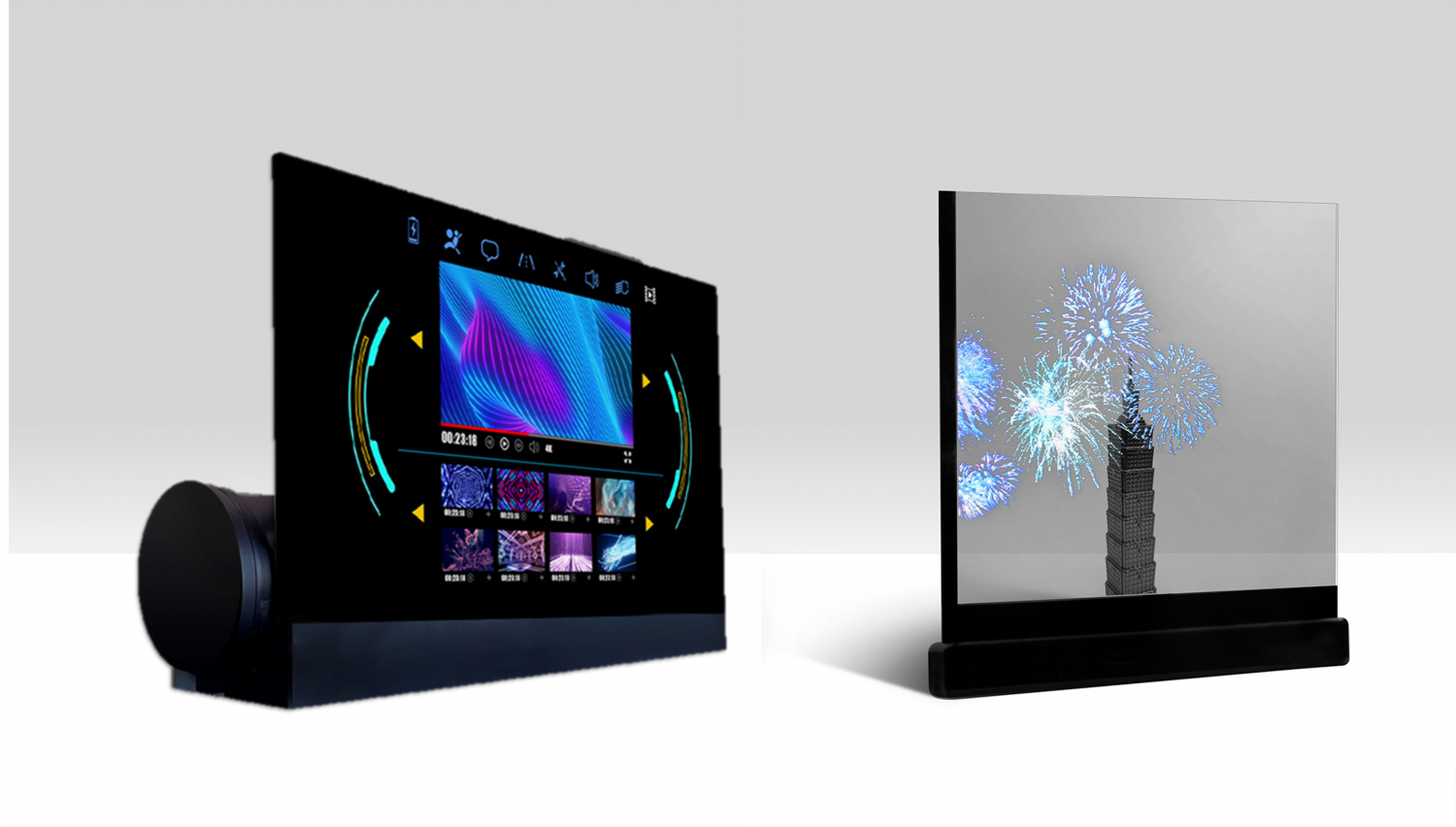 可捲式、折疊性、高透明